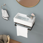 Wall Hung Bathroom Vessel Sink High-Fired Ceramic Basin