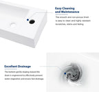 Wall Hung Bathroom Vessel Sink High-Fired Ceramic Basin