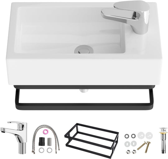 Wall Hung Bathroom Basin Ceramic Wash Modern