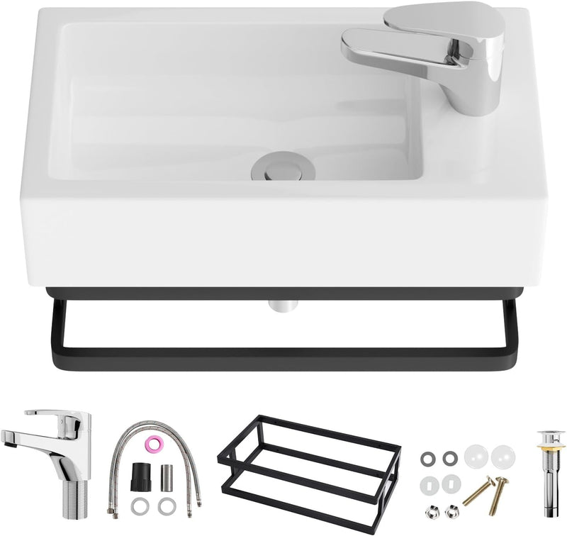 Wall Hung Bathroom Basin Ceramic Wash Modern