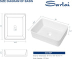 Wall Hung Bathroom Vessel Sink High-Fired Ceramic Basin