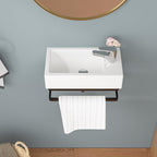 Wall Hung Bathroom Vessel Sink High-Fired Ceramic Basin