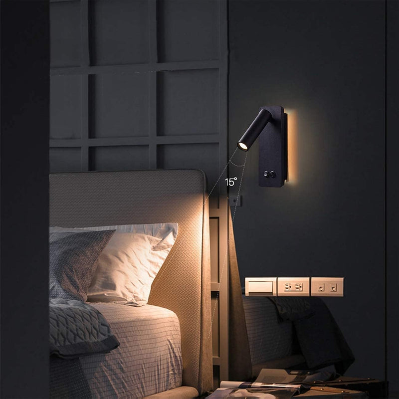 LED Wall Lamp and Reading Light Two-In-One