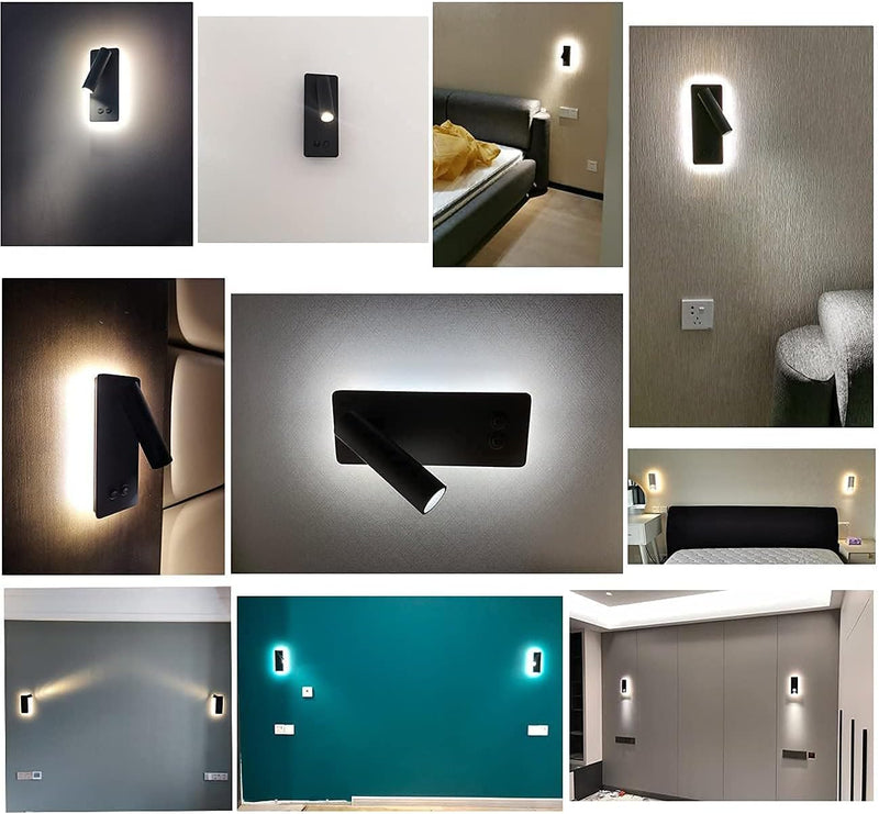 LED Wall Lamp and Reading Light Two-In-One