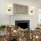 Wall Lights Antique Brass with Glass Shade (2 Pack)