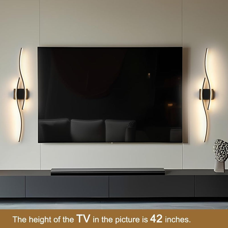 LED Wall Lights Dimmable Hardwired Sconce 26W (Set of 2)