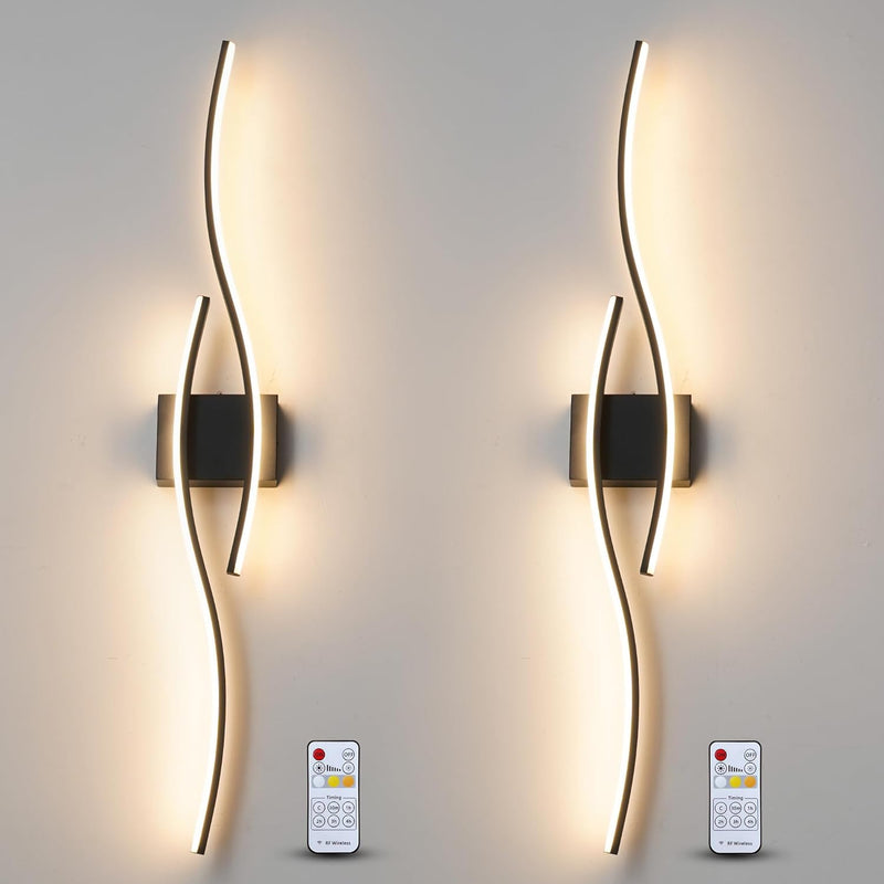 LED Wall Lights Dimmable Hardwired Sconce 26W (Set of 2)