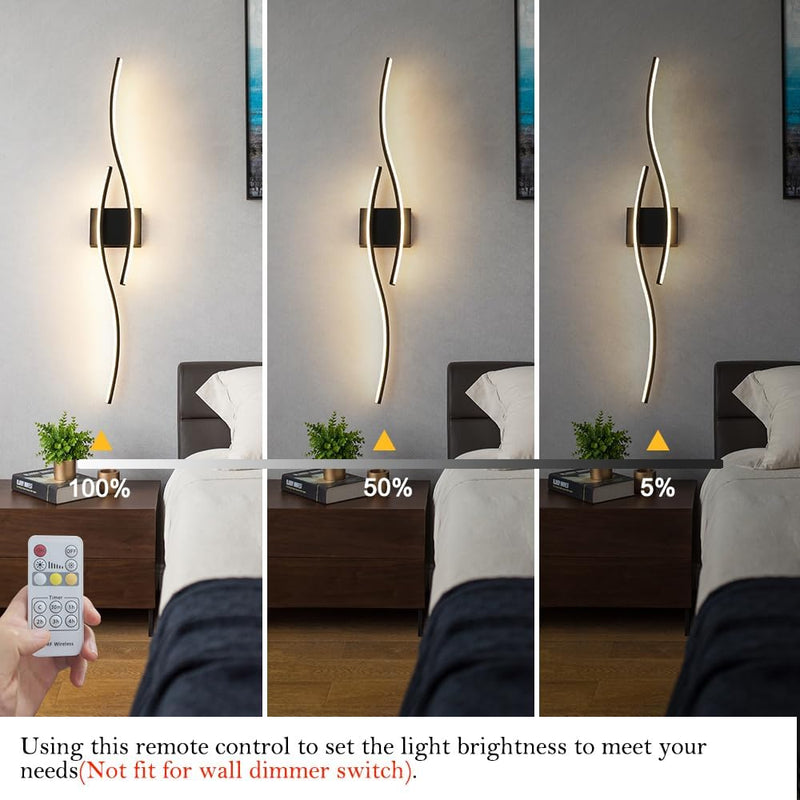 LED Wall Lights Dimmable Hardwired Sconce 26W (Set of 2)