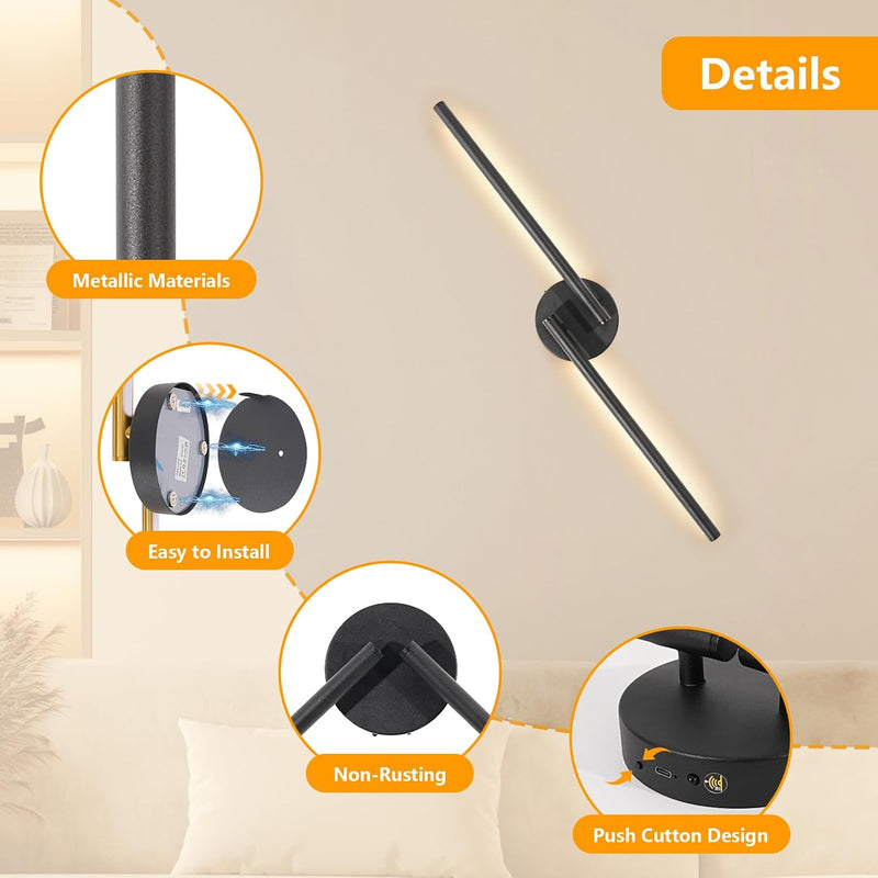 Wall Lights for Living Room 3 Colour Temperature