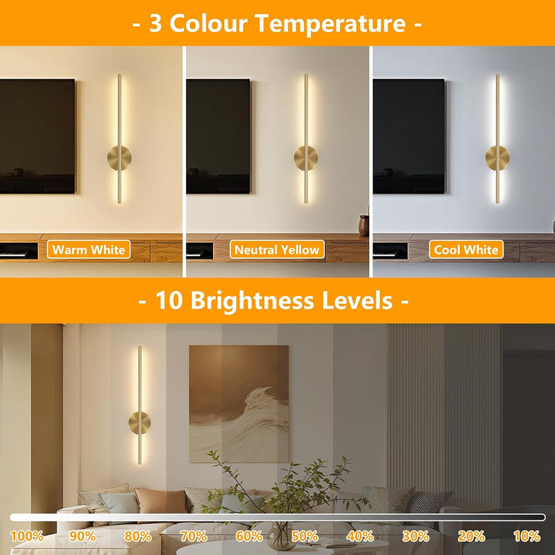 Wall Lights for Living Room 3 Colour Temperature