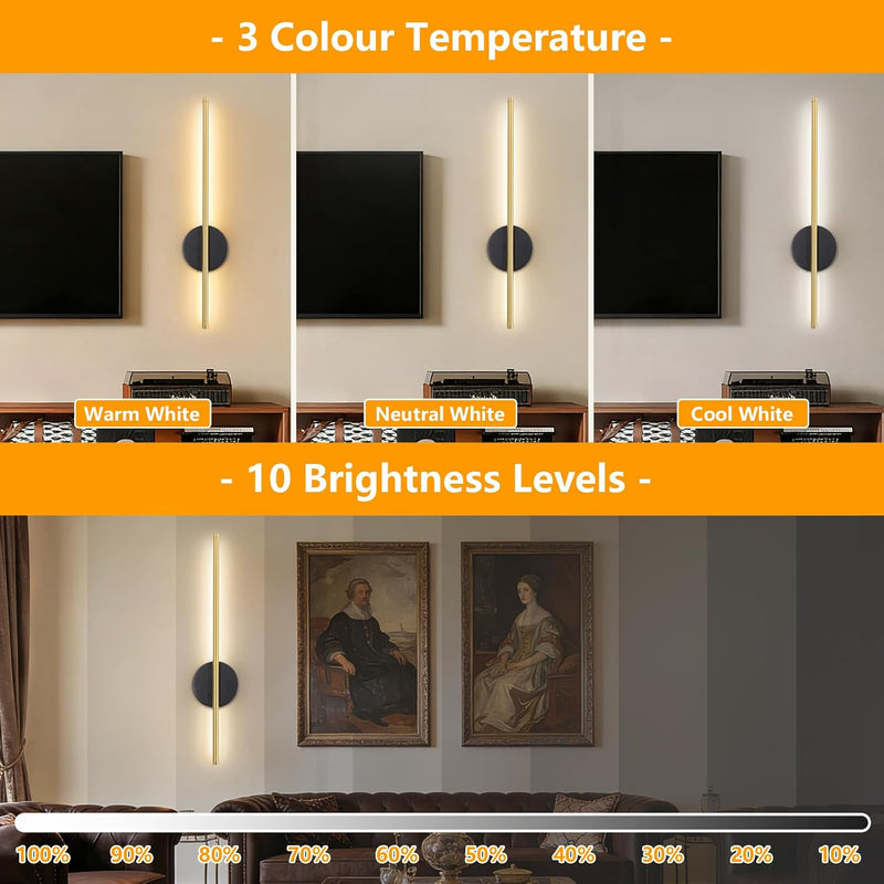 Wall Lights for Living Room 3 Colour Temperature