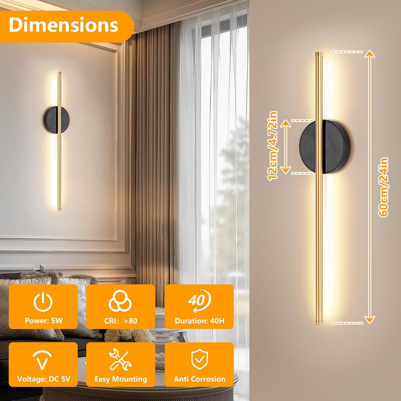 Wall Lights for Living Room 3 Colour Temperature