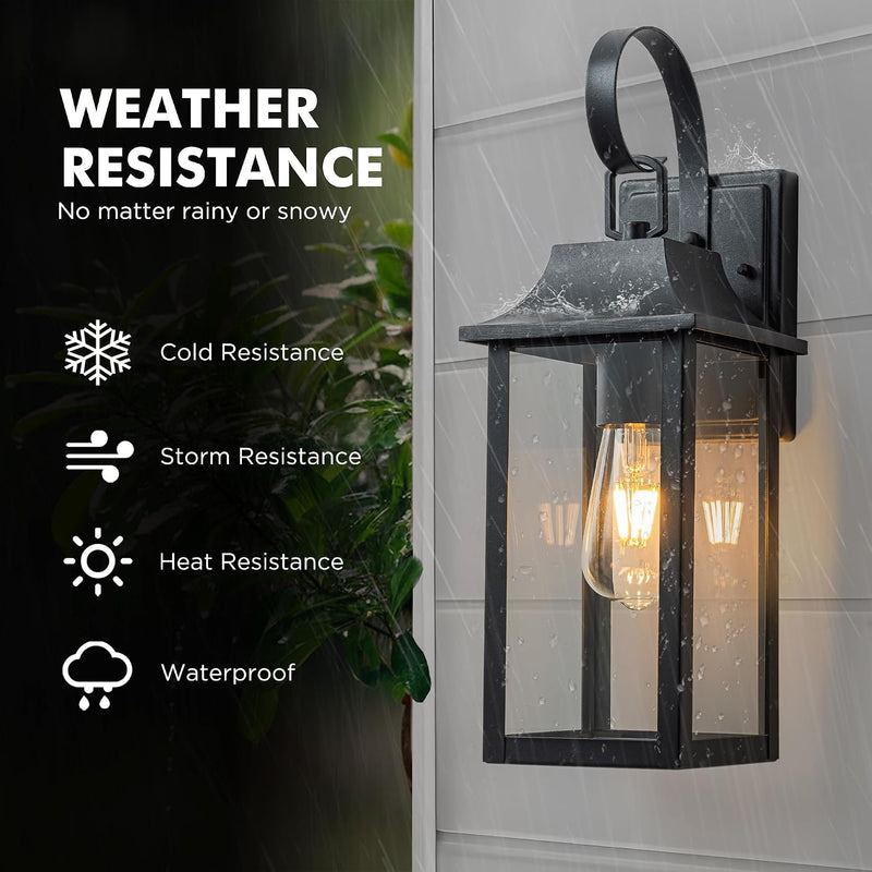 Wall Lights for Outdoor Vintage Lantern Large Outside (2 Pack)