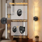 Wall Lights Indoor 8000mah with Bubble Acrylic Tubes
