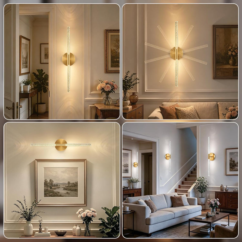 Wall Lights Indoor 8000mah with Bubble Acrylic Tubes