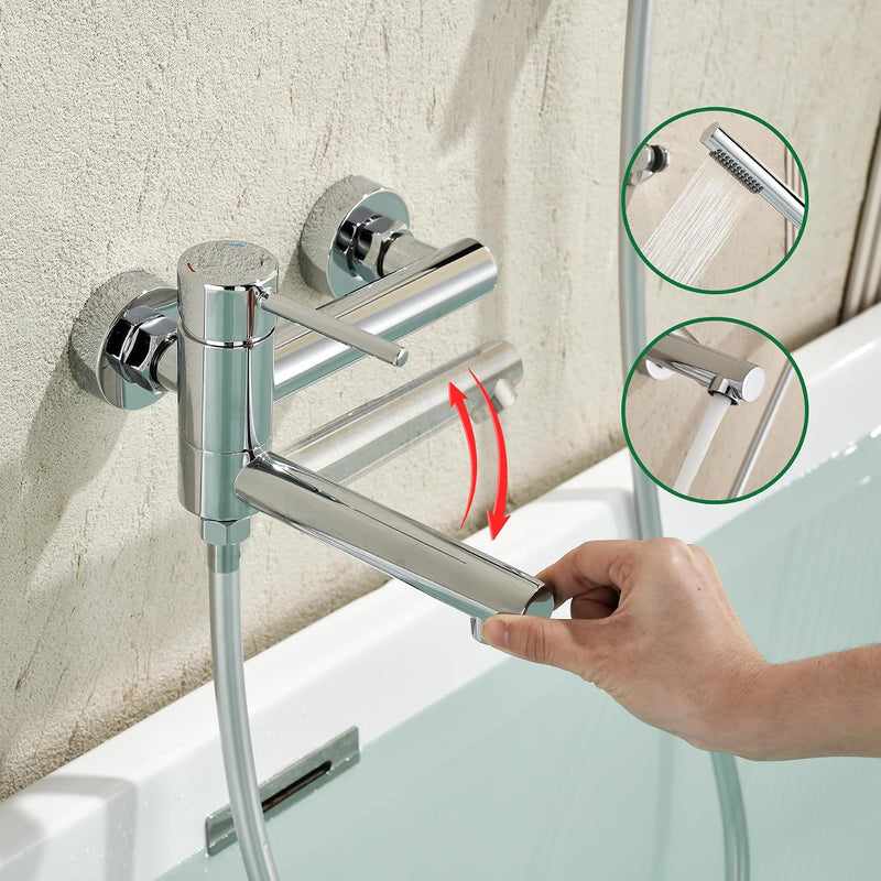 Wall Mounted Bath Shower Mixer Tap for Exposed