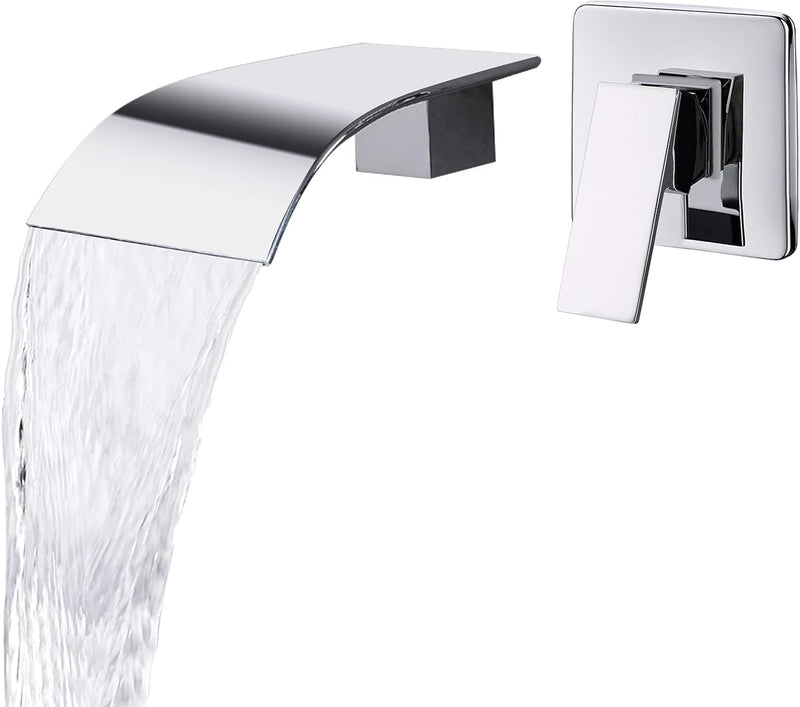 Wall Mounted Bath Taps Waterfall Tap for Basin