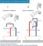 Wall Mounted Bath Taps Waterfall Tap for Basin