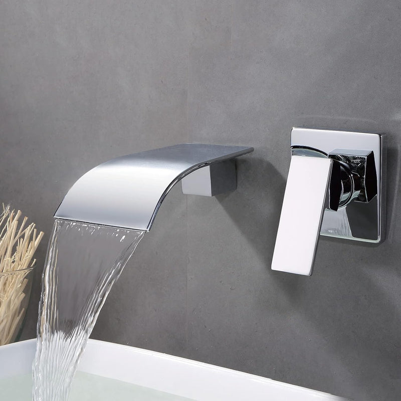 Wall Mounted Bath Taps Waterfall Tap for Basin