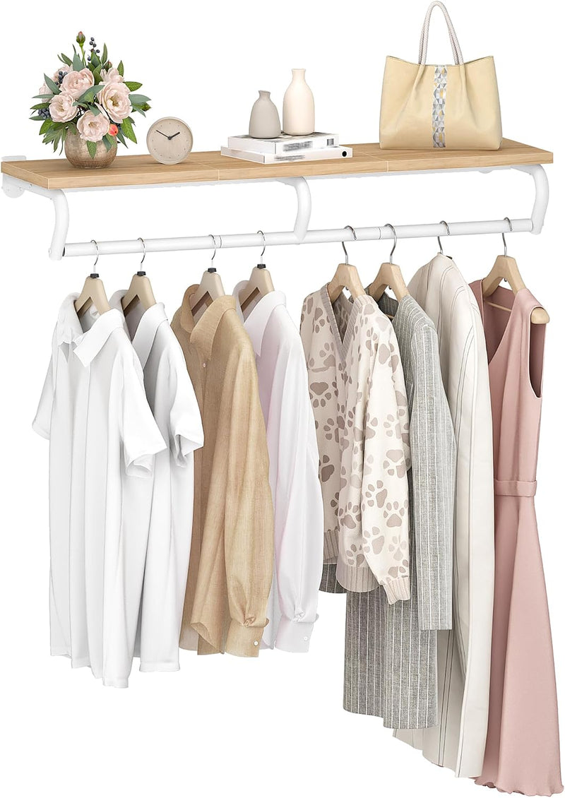 Wall Mounted Clothes Rack Metal Garment with Top