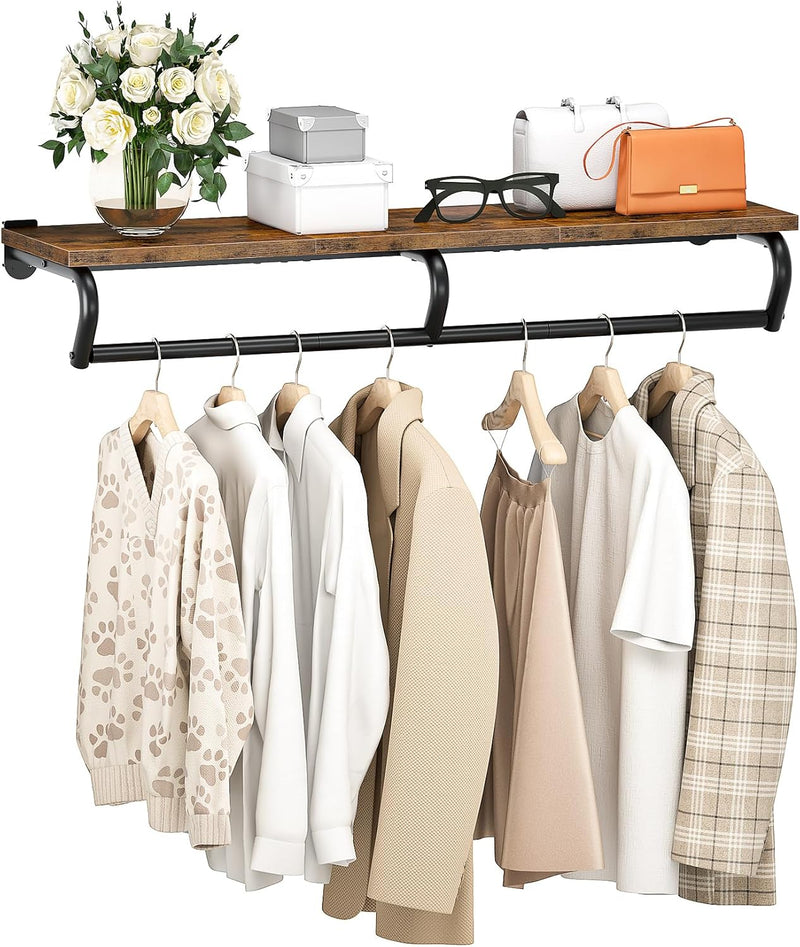 Wall Mounted Clothes Rack Metal Garment with Top