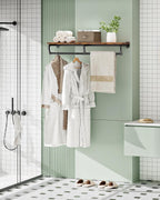 Wall Mounted Clothes Rack Metal Garment with Top