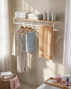 Wall Mounted Clothes Rack Metal Garment with Top