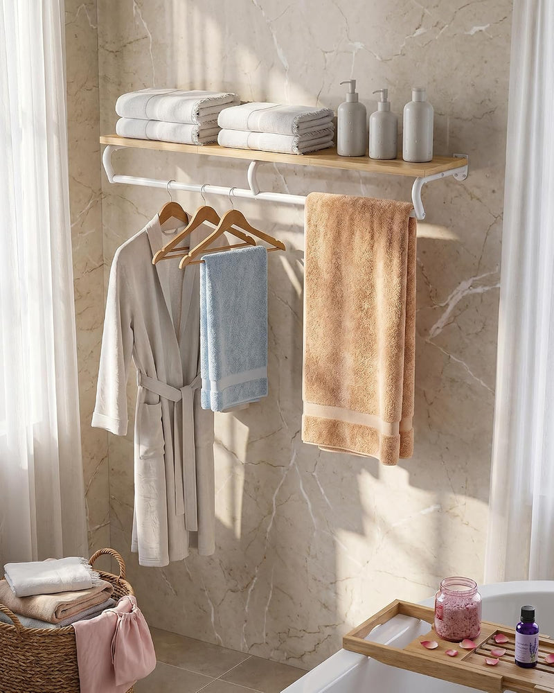 Wall Mounted Clothes Rack Metal Garment with Top