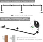 Wall Mounted Clothes Rail Industrial 178CM Space-Saving