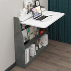 Wall Mounted Drop-Leaf Table Wooden Laptop Desk Foldable
