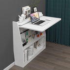 Wall Mounted Drop-Leaf Table Wooden Laptop Desk Foldable