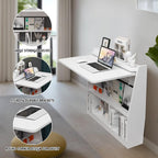 Wall Mounted Drop-Leaf Table Wooden Laptop Desk Foldable