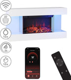 Wall-Mounted Electric Fireplace with 12 Flame Colours 3