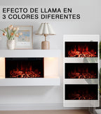 Wall-Mounted Electric Fireplace with 12 Flame Colours 3