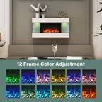 Wall-Mounted Electric Fireplace with 12 Flame Colours 3