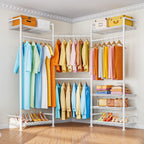 Wall Mounted Heavy Duty Clothes Rail with 6
