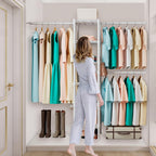 Wall Mounted Telescopic Garment Rack Coat Hanging Rails