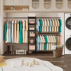 Wall Mounted Telescopic Garment Rack Coat Hanging Rails