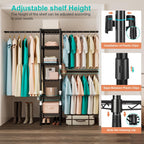 Wall Mounted Telescopic Garment Rack Coat Hanging Rails