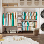 Wall Mounted Telescopic Garment Rack Coat Hanging Rails