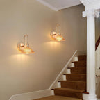 Wall Sconce Chrome Vintage Light Fixtures with Round (Set of 2)