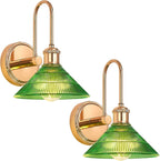 Wall Sconce Chrome Vintage Light Fixtures with Round (Set of 2)