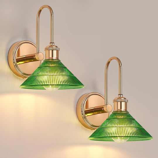 Wall Sconce Chrome Vintage Light Fixtures with Round (Set of 2)