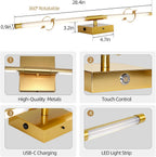 Wall Sconce Lights 10000mah Battery Operated (2 Pack)