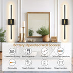 Wall Sconce Lights 10000mah Battery Operated (2 Pack)