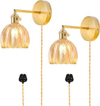 Wall Sconce Lights Set of Two Hardwired Vintage