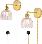 Wall Sconce Lights Set of Two Hardwired Vintage