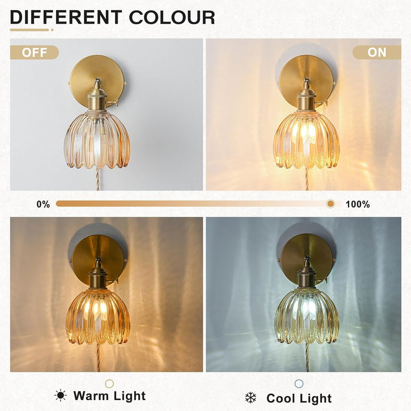 Wall Sconce Lights Set of Two Hardwired Vintage