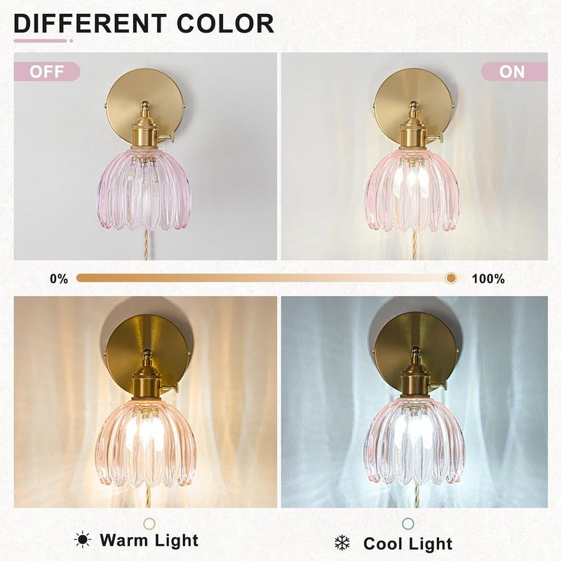 Wall Sconce Lights Set of Two Hardwired Vintage