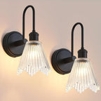 Wall Sconce Vintage Light Fixtures with Long Amber (Set of 2)